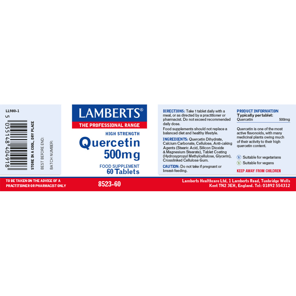 Lamberts  Quercetin 500mg 60's