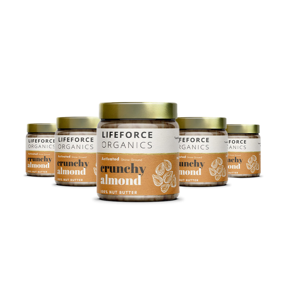 Lifeforce Organics  Activated Crunchy Almond Nut Butter 220g x 6 CASE