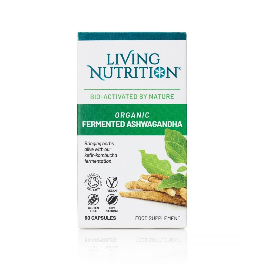 Living Nutrition  Organic Fermented Ashwagandha 60's