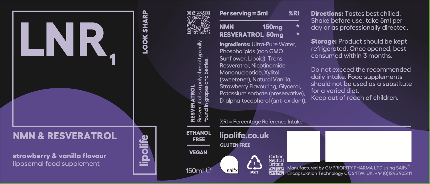 LNR1 Liposomal NMN & Resveratrol by Lipolife