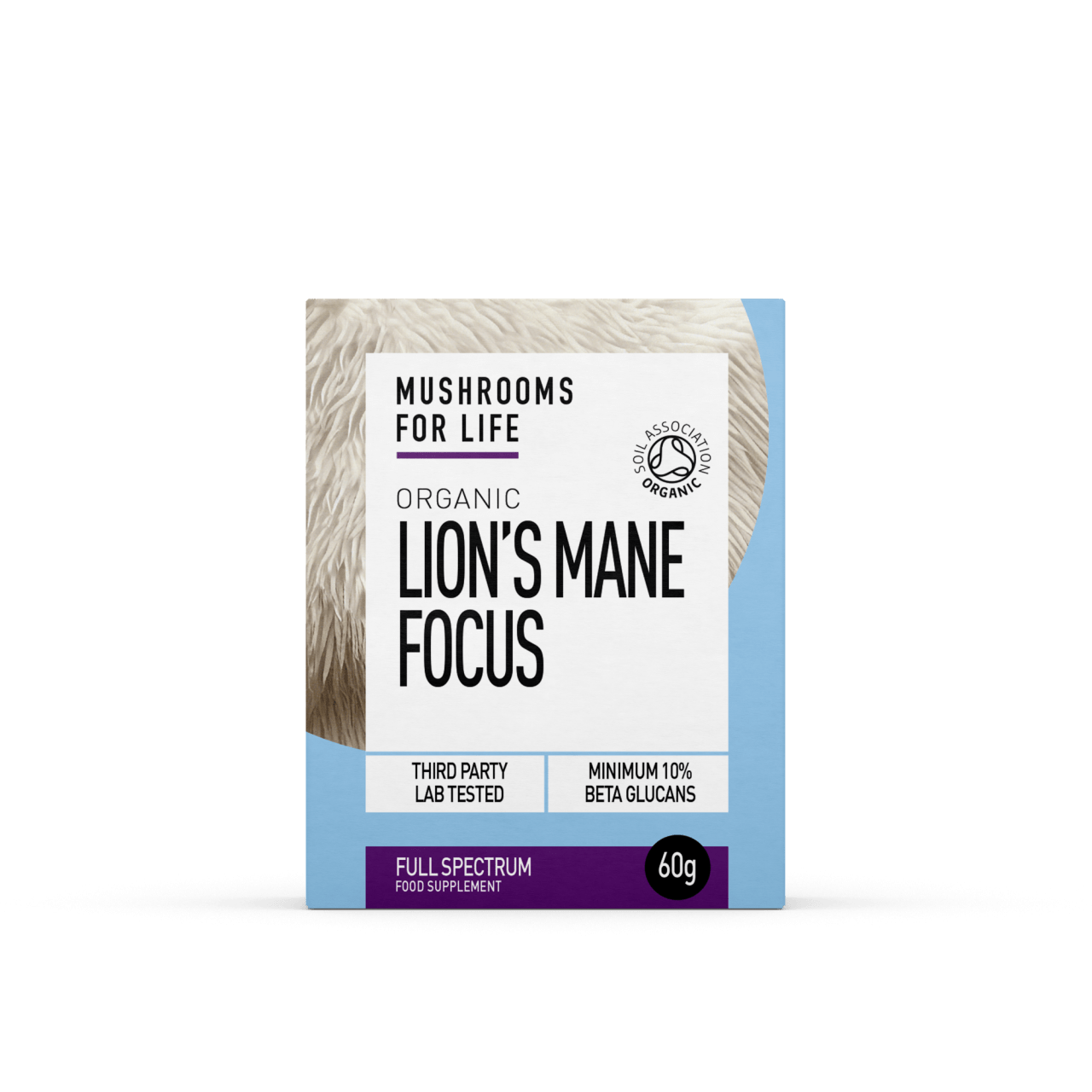 Mushrooms For Life Organic Lion's Mane Focus 60g Powder by Mushrooms For Life
