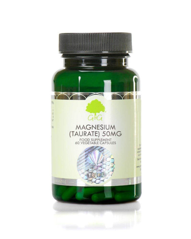 Magnesium Taurate 50mg, 60 capsules - G&amp;G Vitamins by G&amp;G Vitamins