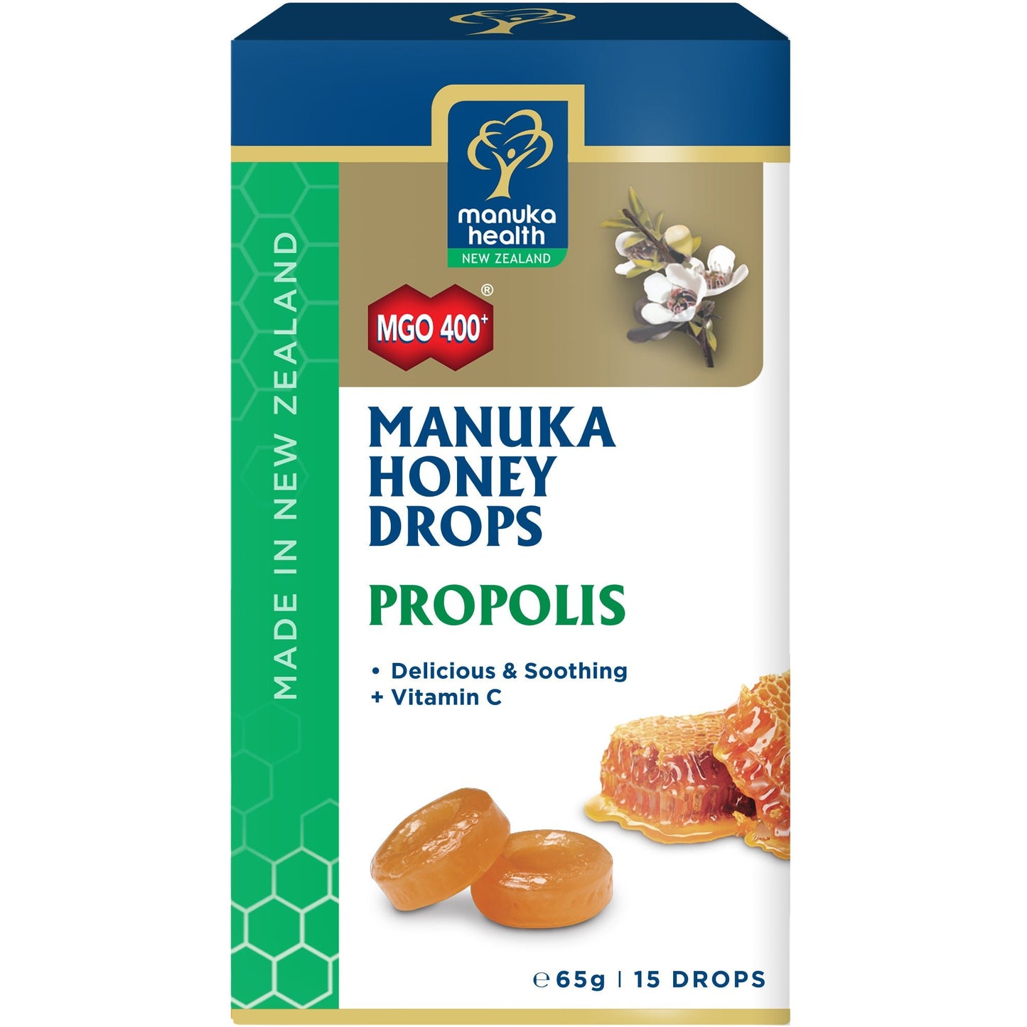 Manuka Health Products Manuka Honey Drops with Propolis MGO 400+ 65g 15's by Manuka Health Products