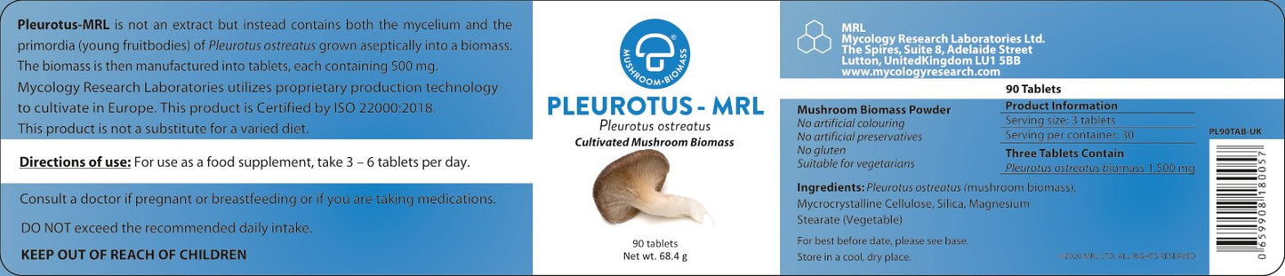 Mycology Research (MRL)  Pleurotus-MRL 500mg 90's