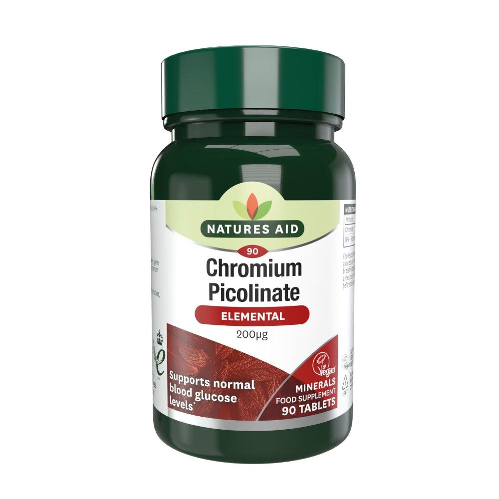 Natures Aid Chromium Picolinate 200µg Elemental 90s by Natures Aid