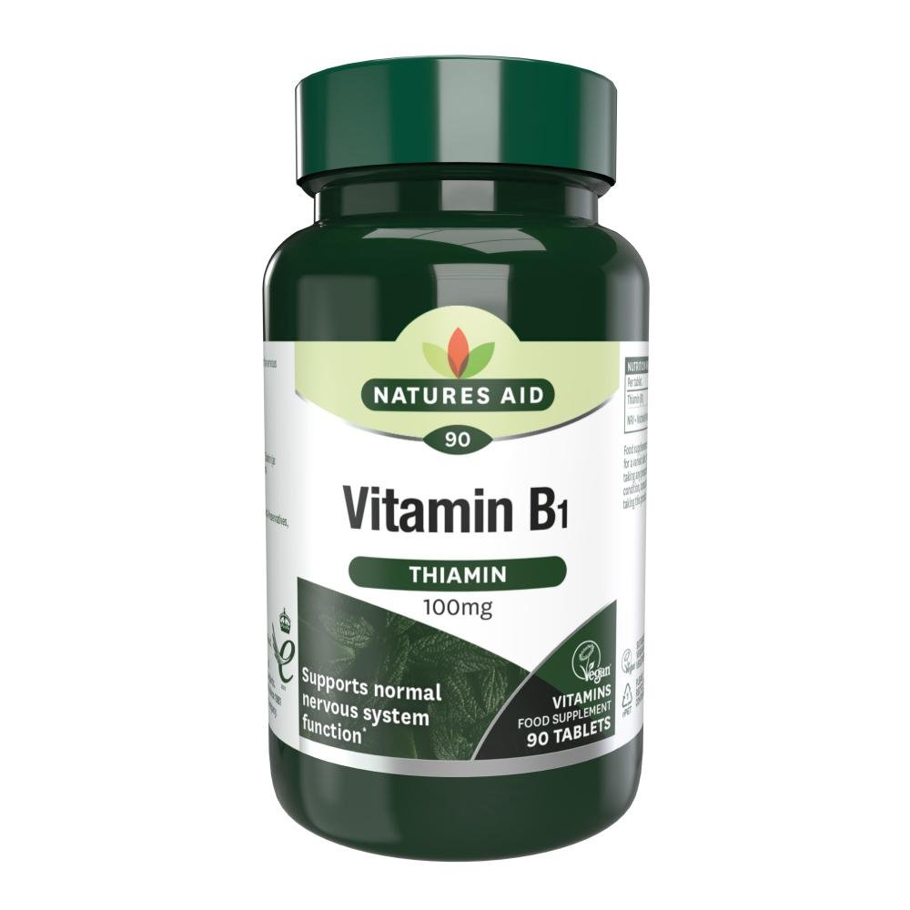 Natures Aid Vitamin B1 Thiamin 100mg 90's by Natures Aid