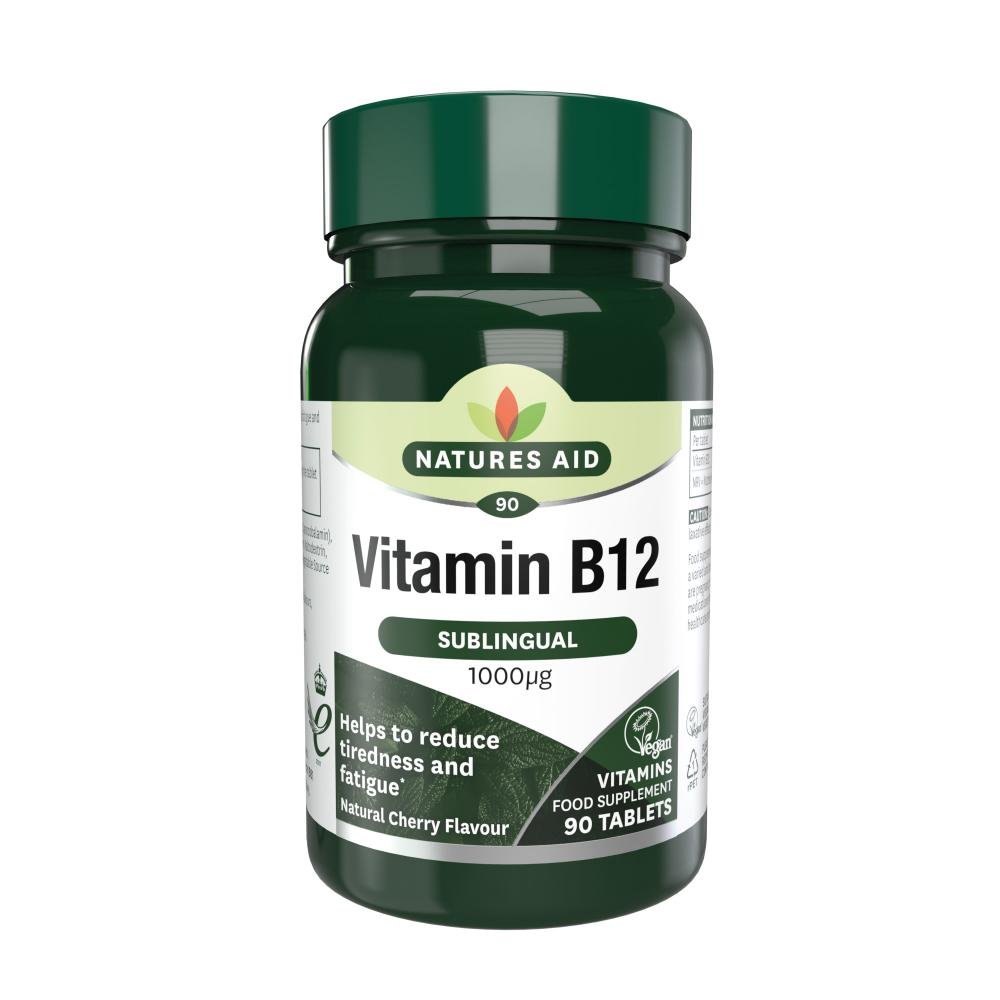 Natures Aid Vitamin B12 1000ug (Sublingual) 90's by Natures Aid