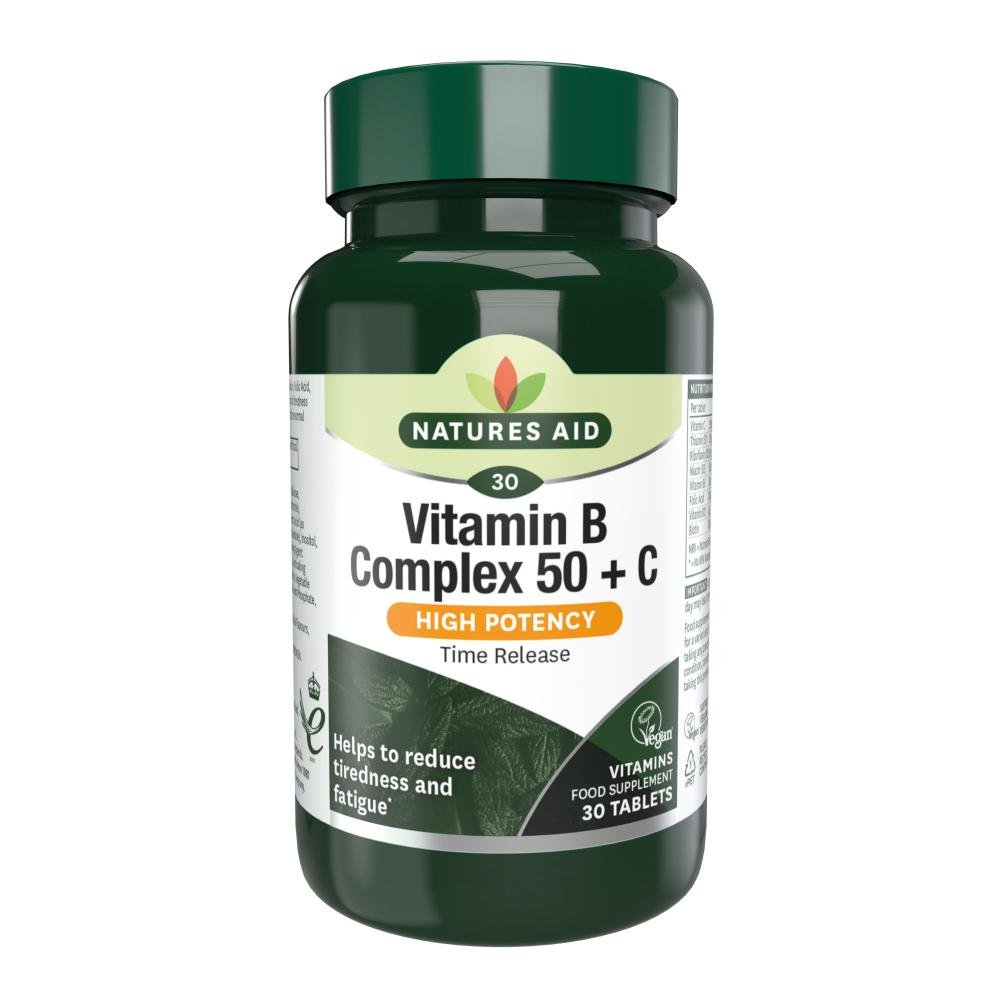 Natures Aid Vitamin B Complex 50 + C 30's by Natures Aid