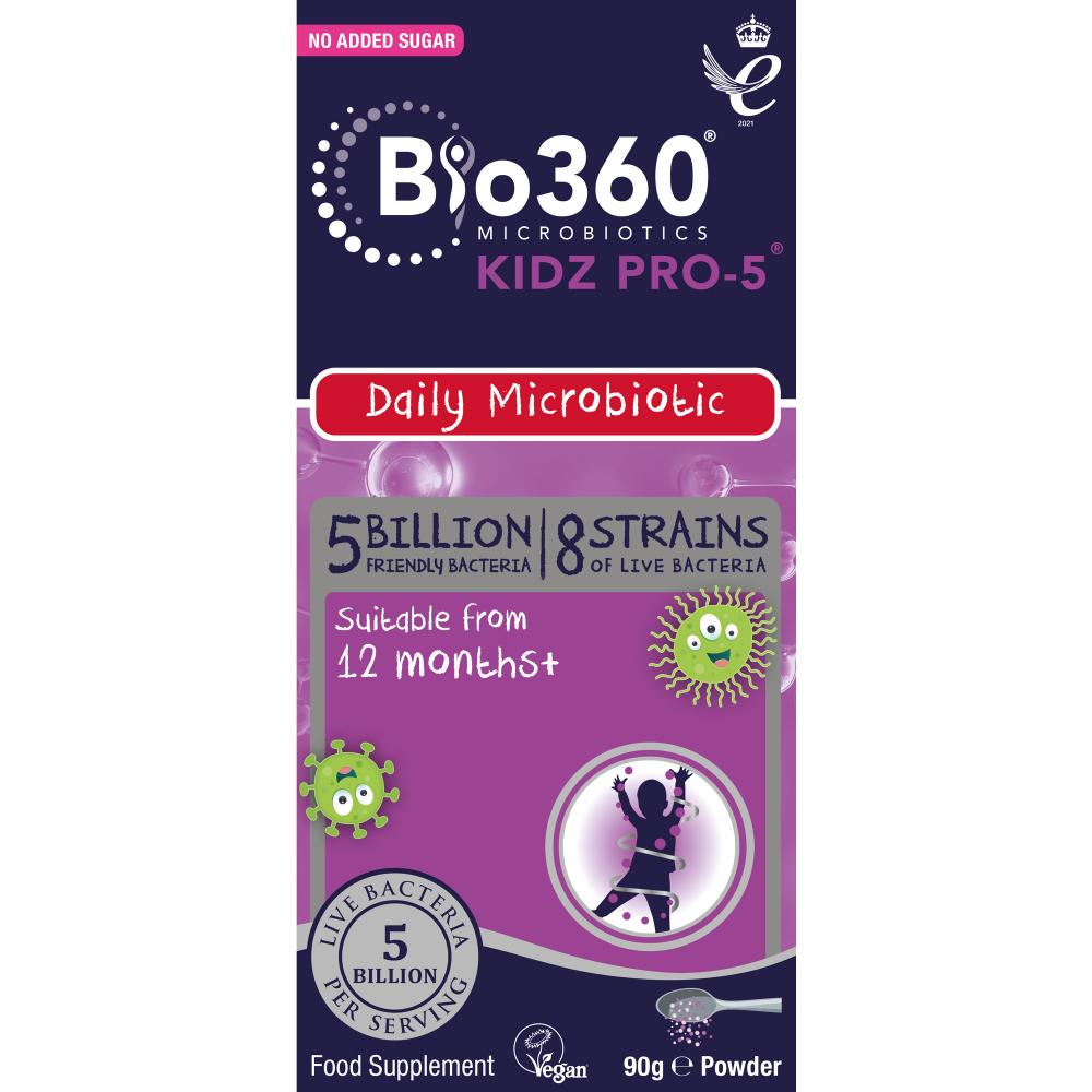 Natures Aid  Bio360 Kidz Pro-5 Daily Microbiotic 90g