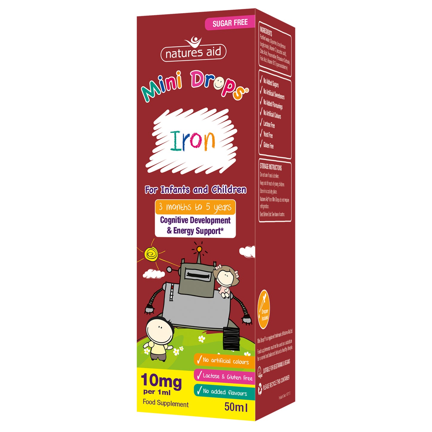 Natures Aid  Mini Drops Iron 50ml