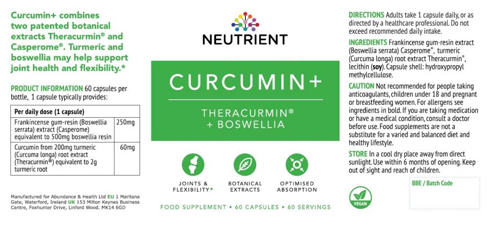 Neutrient  Curcumin+ 60's