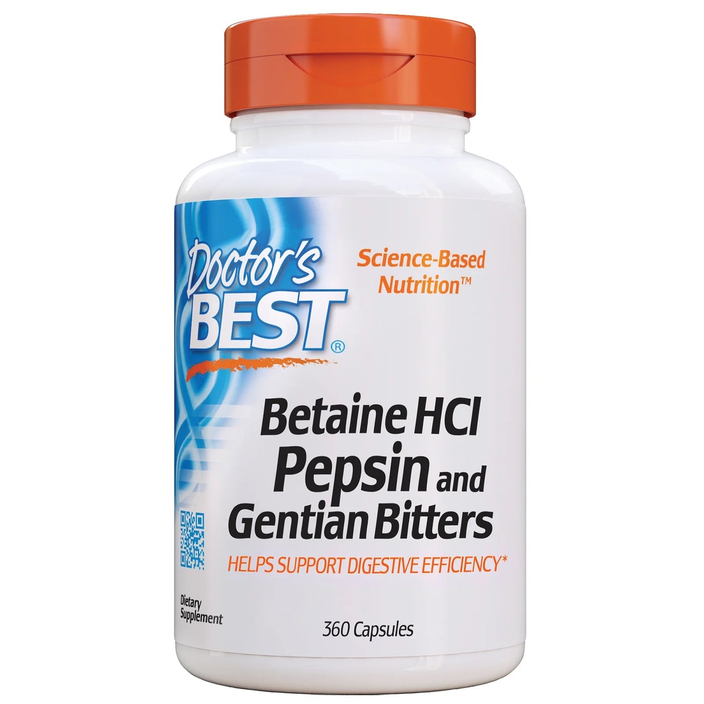 Betaine HCL, Pepsin and Gentian Bitters, 360 Capsules - Doctor's Best by Doctor's Best