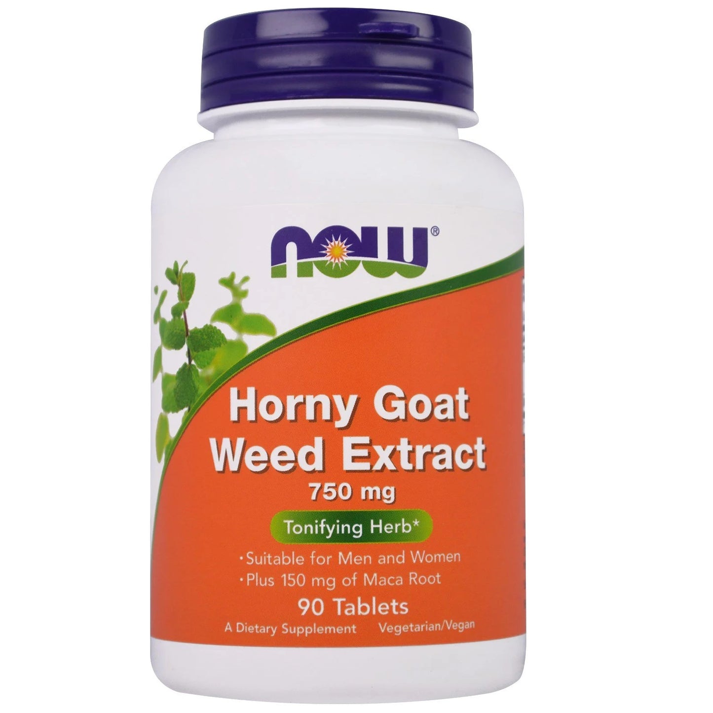 Horny Goat Weed Extract 750mg, 90 Tablets - Now Foods by Now Foods