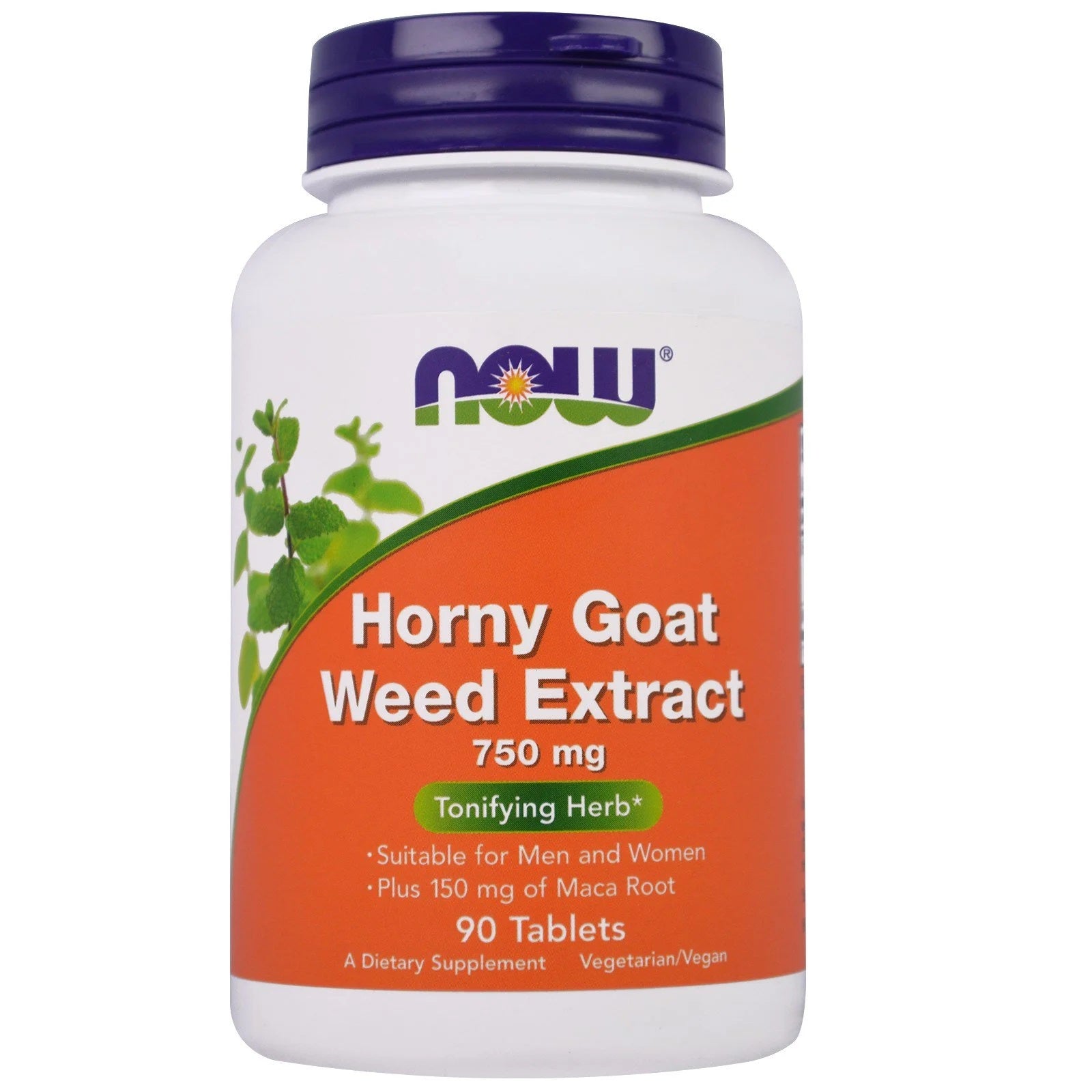 Horny Goat Weed Extract 750mg, 90 Tablets - Now Foods by Now Foods
