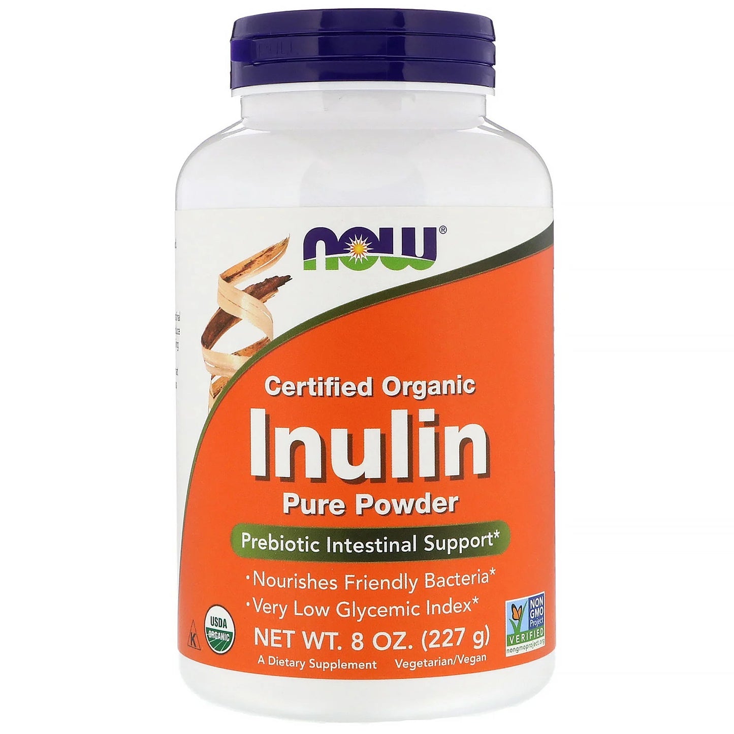 Certified Organic Inulin, Prebiotic Pure Powder, 227g Now Foods by Now Foods
