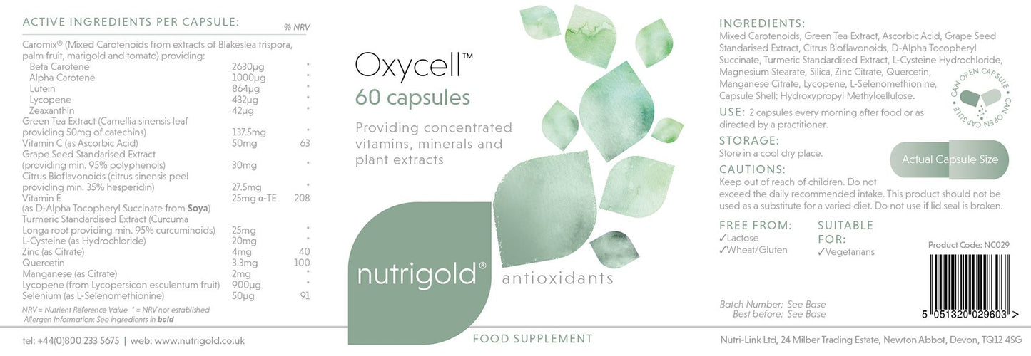 Nutrigold  Oxycell 60's