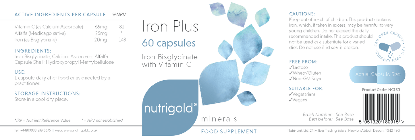 Nutrigold Iron Plus 60's by Nutrigold