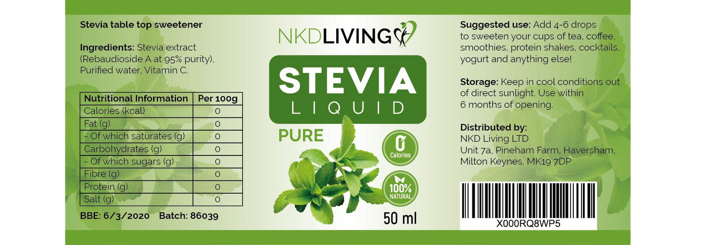 NKD LIVING  Stevia Liquid Pure 50ml