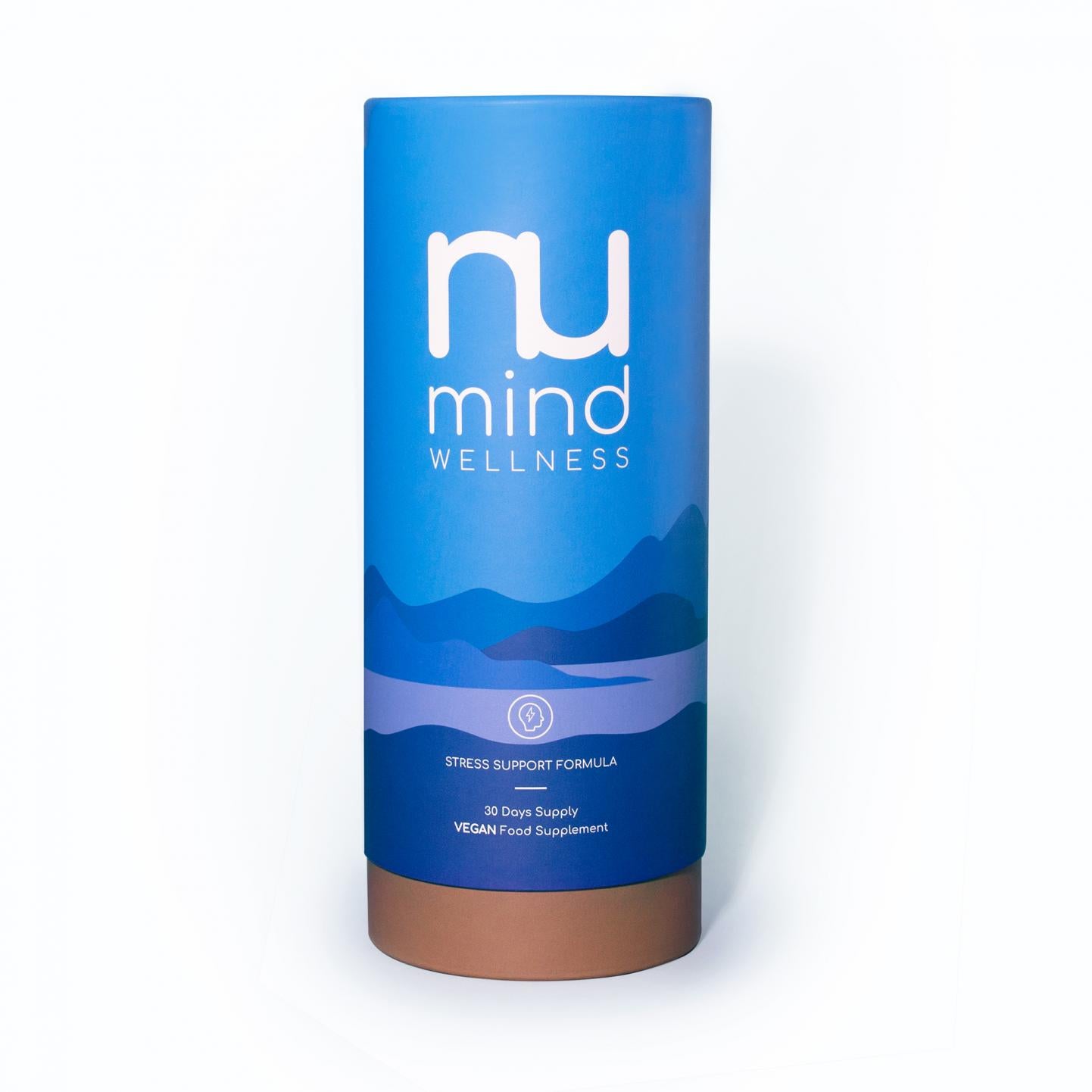 Nu Mind Wellness Stress Support Formula 30 Days Supply LIGHT BLUE BOX by Nu Mind Wellness