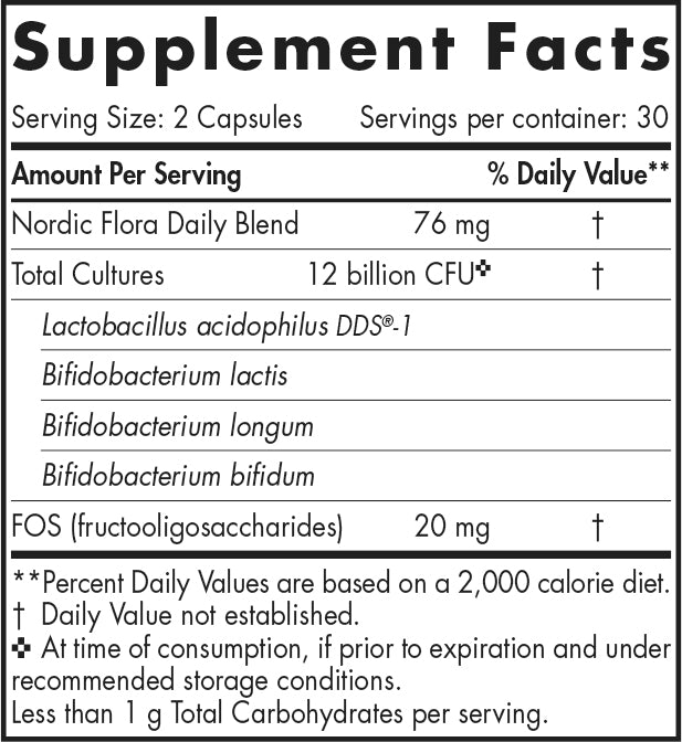 Nordic Naturals  Nordic Flora Probiotic Daily 60's