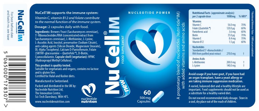 Nucleotide Nutrition Nucell IM 60's by Nucleotide Nutrition
