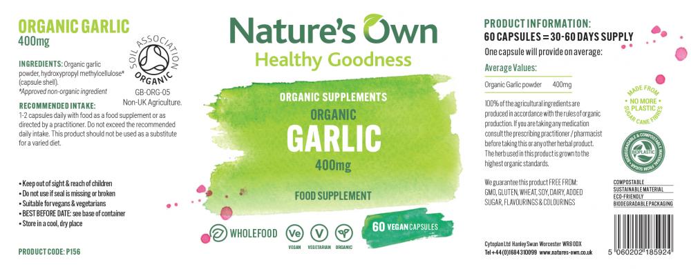 Nature's Own  Organic Garlic 400mg 60's