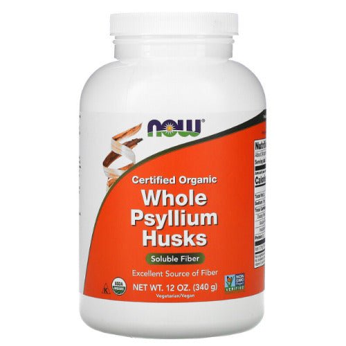 Organic Whole Psyllium Husks 12 oz (340 g) - Now Foods by Now Foods
