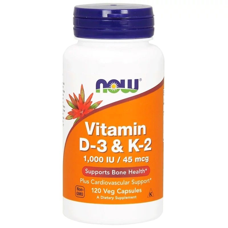 Vitamin D3 & K2, 120 Capsules Now Foods by Now Foods