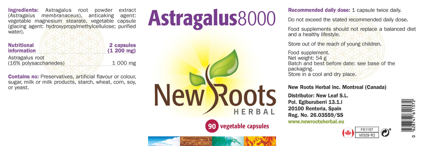 New Roots Herbal  Astragalus 8000 90's