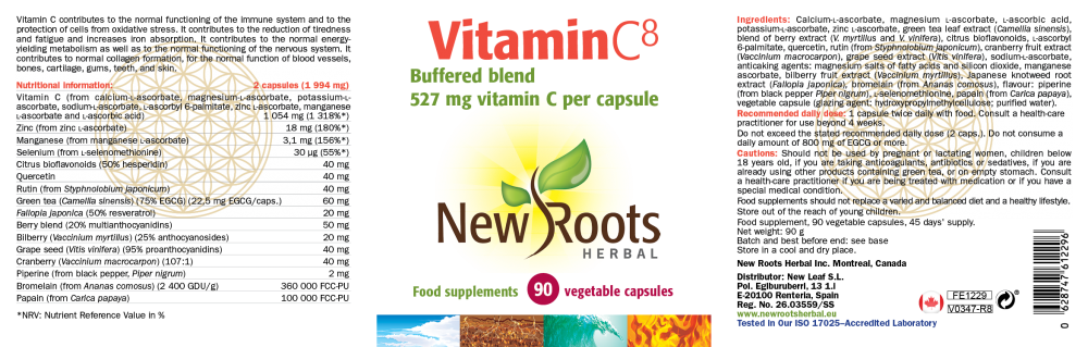 New Roots Herbal  Vitamin C8 90's