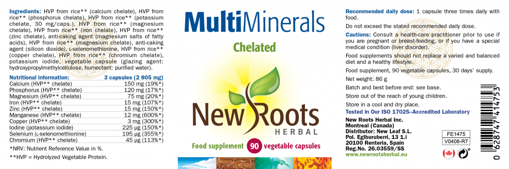 New Roots Herbal  MultiMinerals 90's