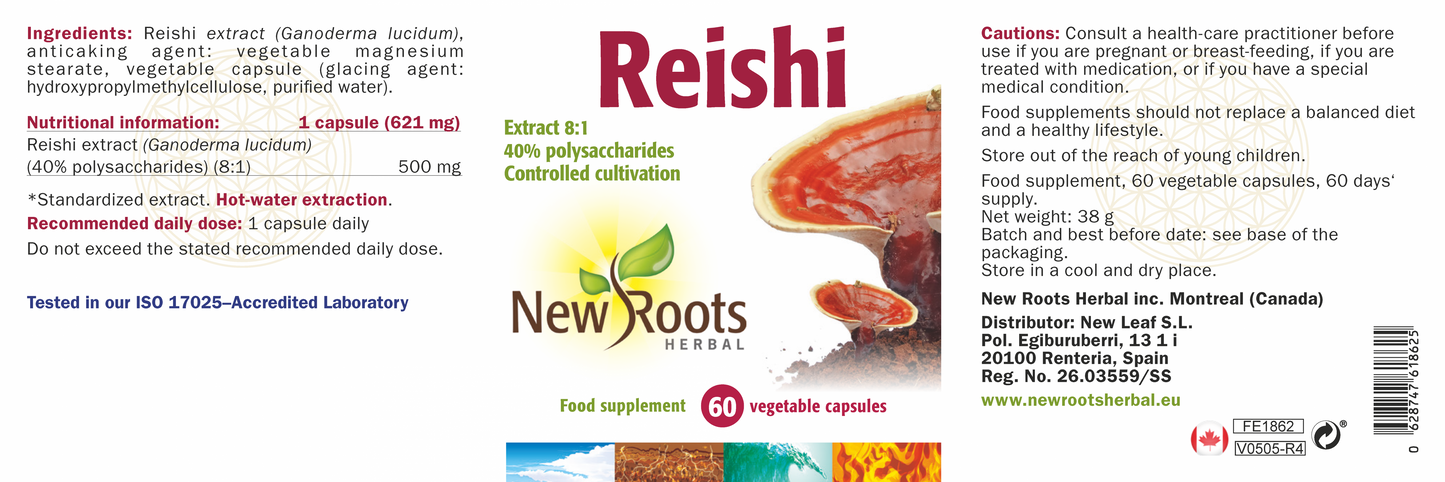 New Roots Herbal  Reishi 60's