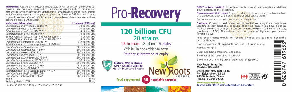 New Roots Herbal Pro - Recovery 30's by New Roots Herbal