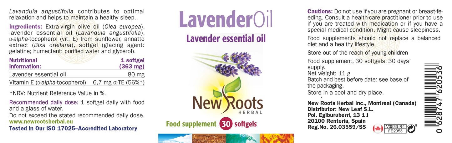 New Roots Herbal  Lavender Oil 30's