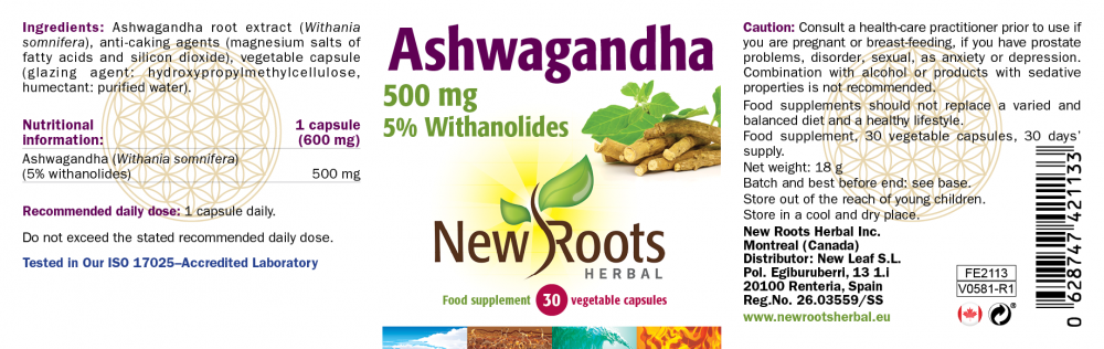 New Roots Herbal  Ashwagandha 30's