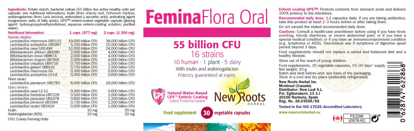 New Roots Herbal  Femina Flora Oral 30's