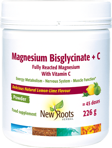 New Roots Herbal Magnesium Bisglycinate + C 226g by New Roots Herbal
