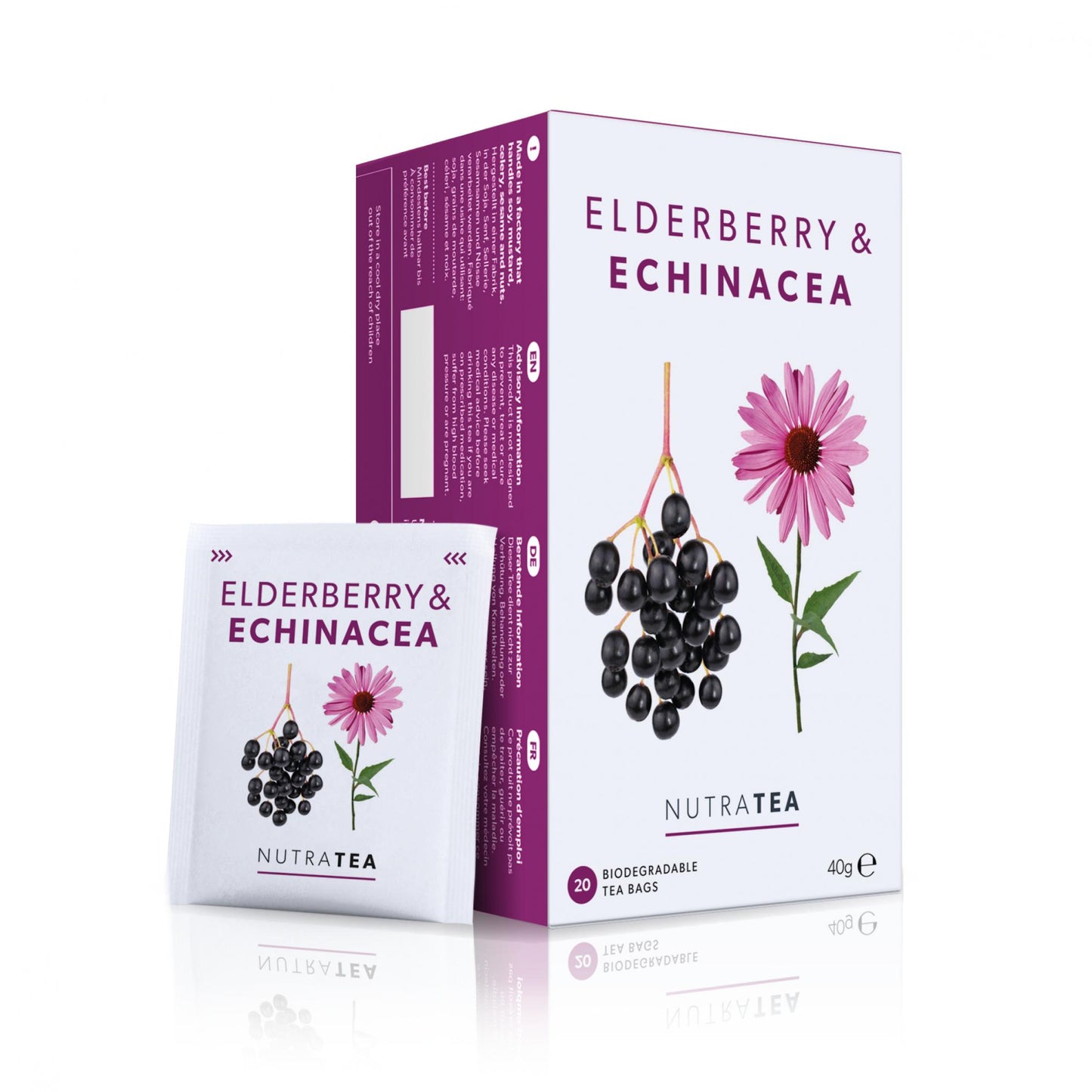Nutratea  Elderberry & Echinacea Tea Bags 20's
