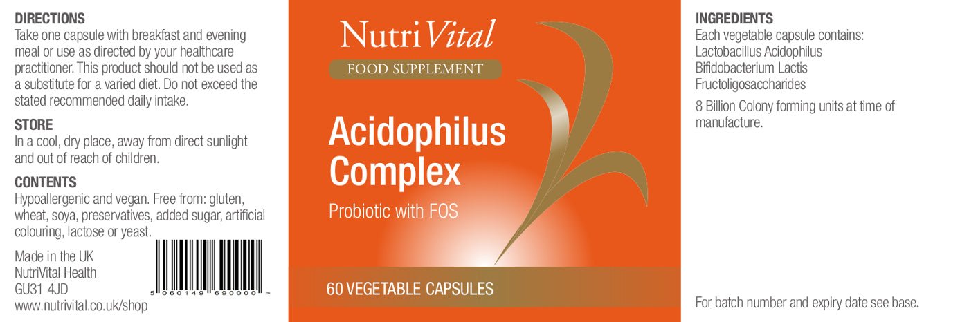 Nutrivital Acidophilus Complex 60's by Nutrivital