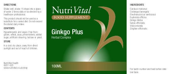 Nutrivital  Ginkgo Plus 100ml