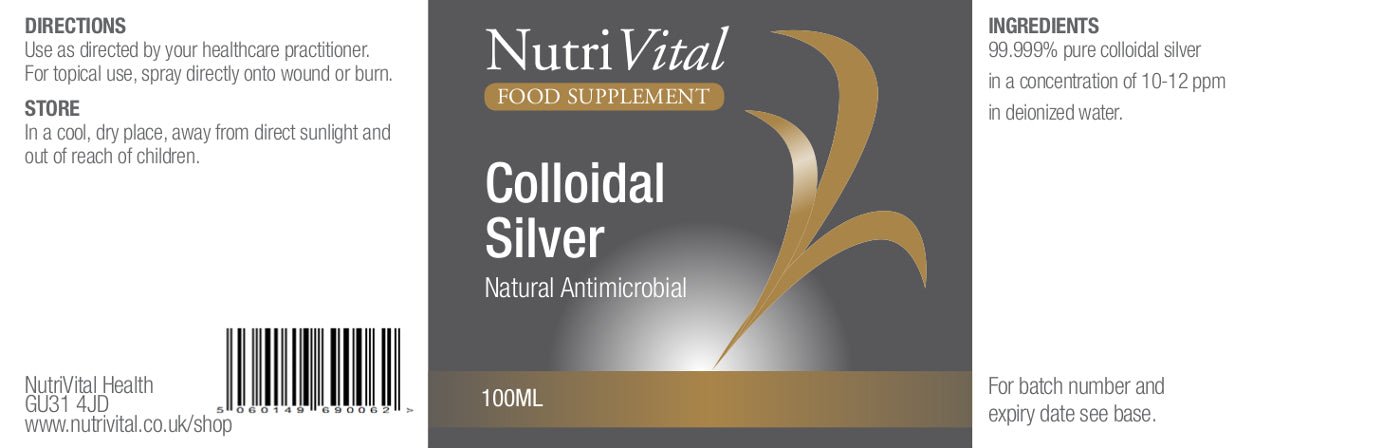 Nutrivital Colloidal Silver (Dropper Bottle) 100ml by Nutrivital