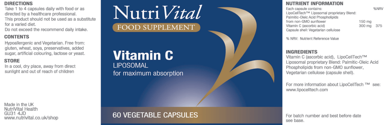 Nutrivital Vitamin C Liposomal 60's by Nutrivital