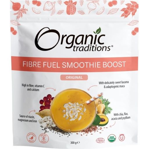 Organic Traditions Fibre Fuel Smoothie Boost Original 300g by Organic Traditions