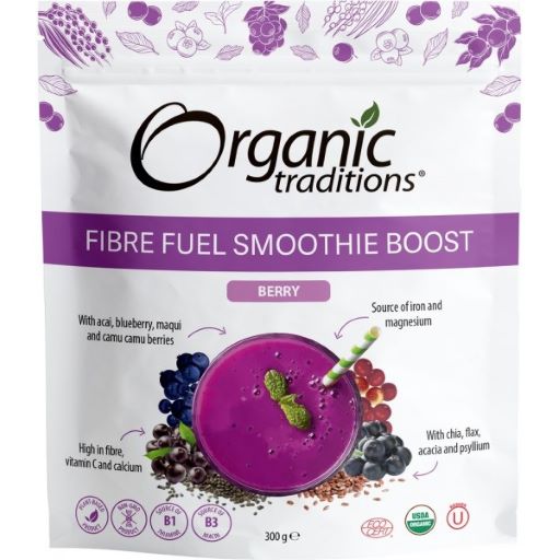 Organic Traditions  Fibre Fuel Smoothie Boost Berry 300g