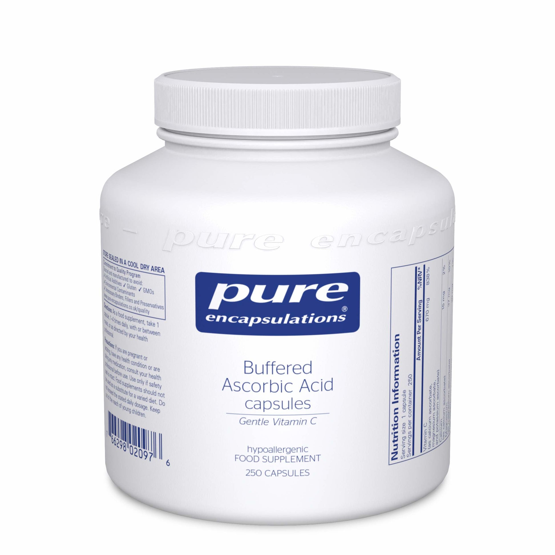 Pure Encapsulations Buffered Ascorbic Acid 250's by Pure Encapsulations
