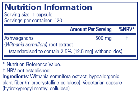 Pure Encapsulations  Ashwagandha 120's