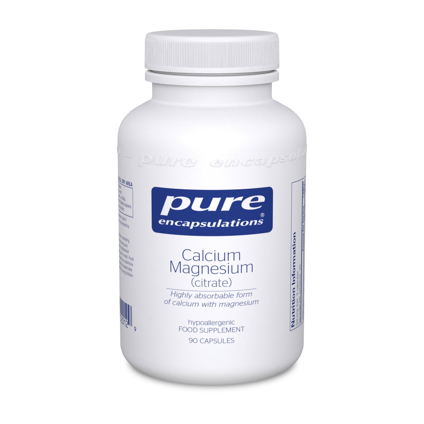 Pure Encapsulations  Calcium Magnesium (citrate) 90's