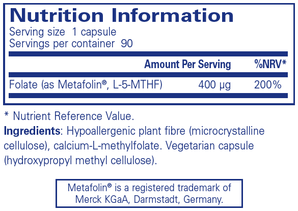 Pure Encapsulations  Folate 400 90's