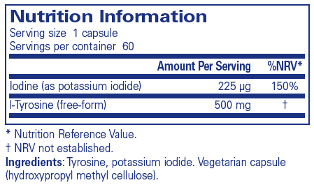 Pure Encapsulations Iodine & Tyrosine 60's by Pure Encapsulations