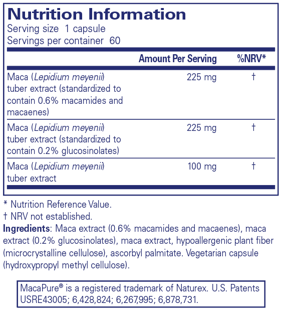 Pure Encapsulations  Maca-3 60's